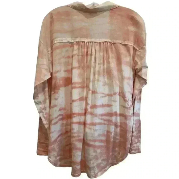 Splendid NWOT Pink Paige Tie Dye Button-Up Shirt Top Size S - Picture 7 of 9